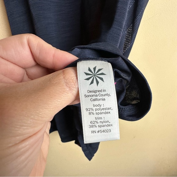 Athleta Kettlebella Tank Top Navy Blue and Coral Women’s Size Small - Picture 13 of 16
